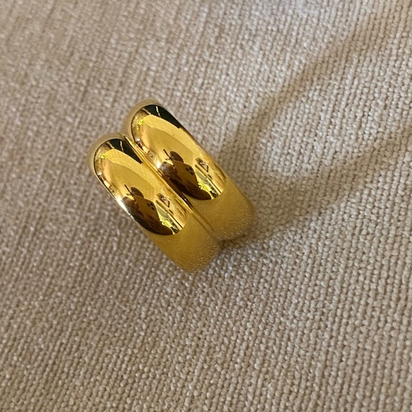 Gold pleated RING - Picture 4 of 4